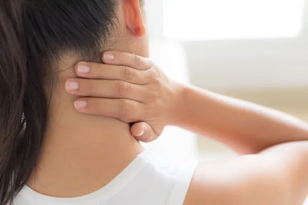 Woman with neck pain