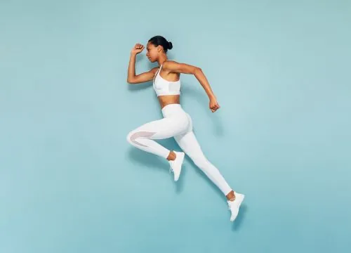 Woman in workout clothes