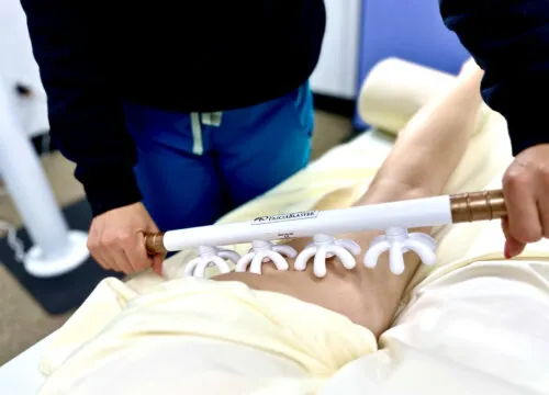 Photo of Dr. Chad performing fascia blasting